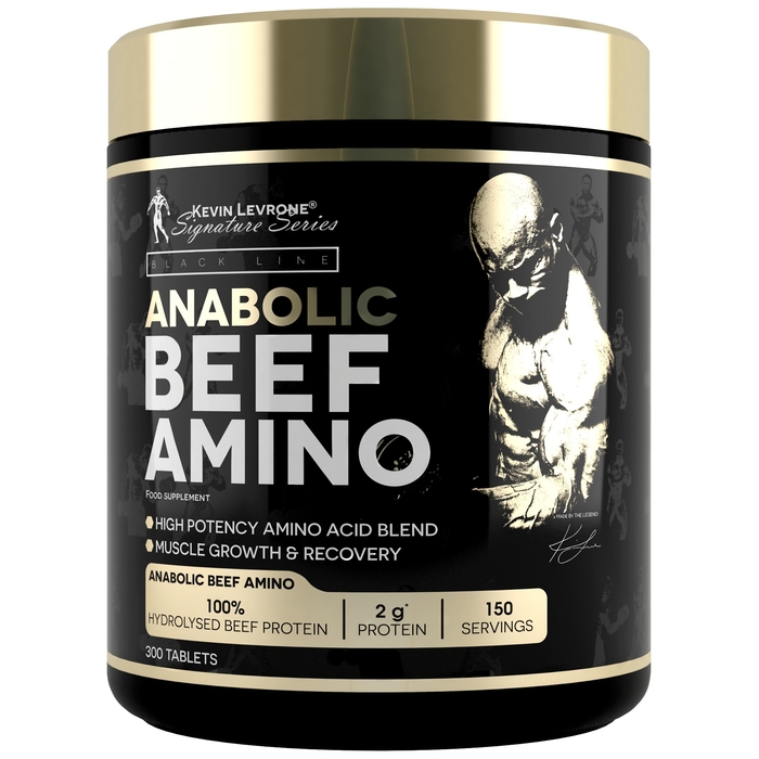 Kevin Levrone ANABOLIC BEEF AMINO 300 tablets | Premium Hydrolyzed Amino for Muscle Growth & Recovery | Optimal Absorption, Concentrated Amino Acids | Ideal for Athletes & Bodybuilders | ZMB260481 Levrone Black | ZMB260481
