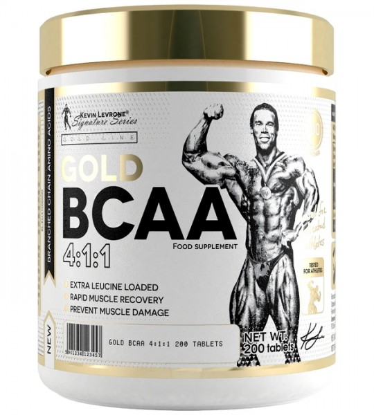 Kevin Levrone Gold BCAA 4:1:1 Tablets, 200 Tablets, Enhance post-exercise Muscle Recovery | CJB921743 Levrone Gold | CJB921743